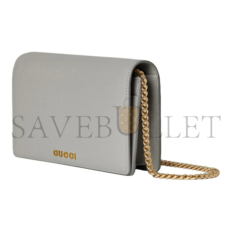 GUCCI CHAIN WALLET WITH GUCCI SCRIPT 772643 (20*12.5*4cm)